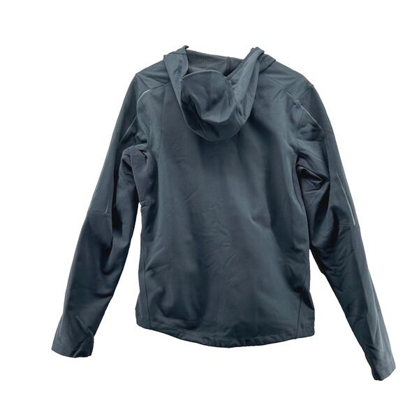 Lululemon Fleece Back Soft Shell Jacket Mens Size M Graphite Gray Hood Full Zip - Picture 7 of 12